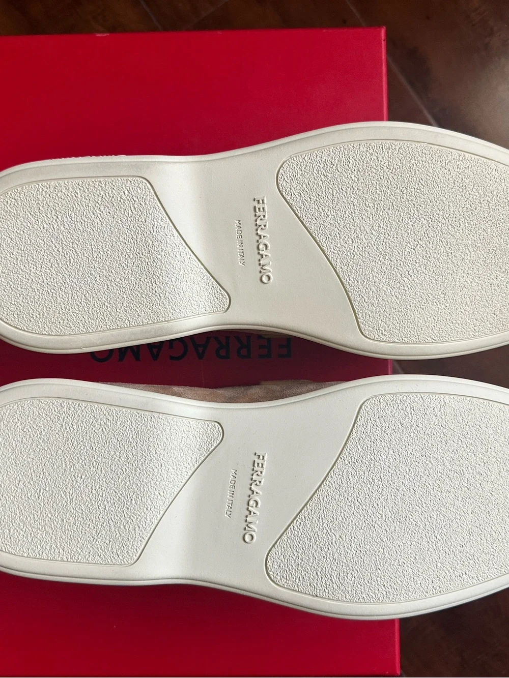 Salvatore Ferragamo Men’s Suede Bit Loafers in Beige
